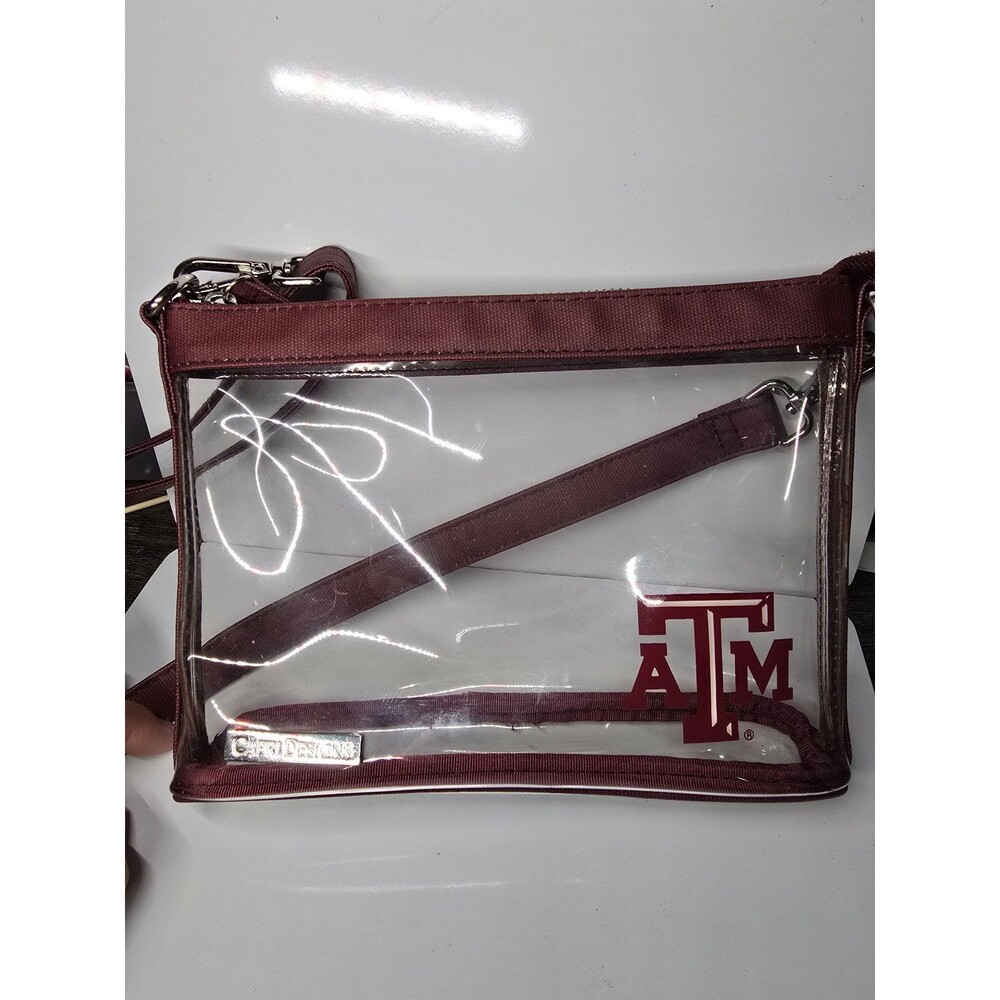 Capri Designs Texas A&M Aggies Stadium Approved Style Womens Clear Tote